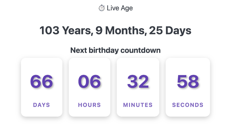 Age Calculator Online Tool to Calculate Age from Date of Birth